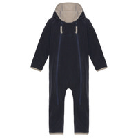 Fleece babydragt - Navy/mocca